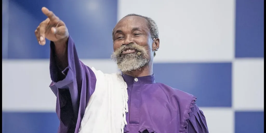 Prophet Adom Kyei advises churchgoers to “sell your properties and join Adom Nyame.”