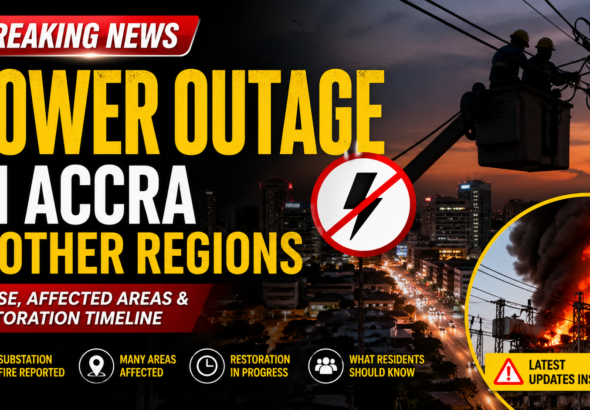 Major power outage in Accra and other regions after substation fire in Ghana