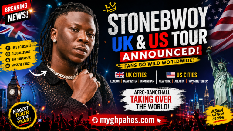 Stonebwoy UK and US Tour concert announcement trending worldwide on myghpages.com