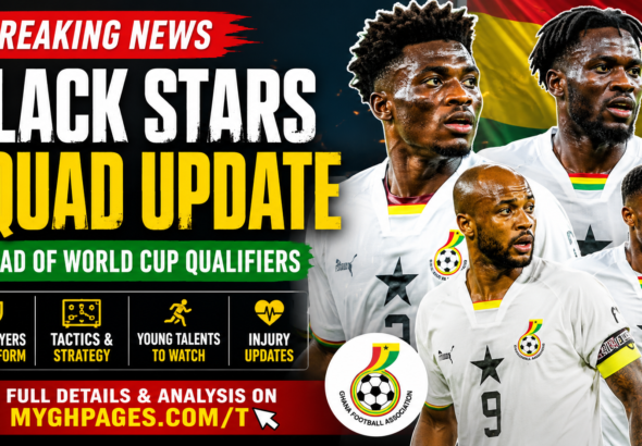 Black Stars Squad Update Ahead of World Cup Qualifiers featuring Ghana national team players and myghpages.com/t branding