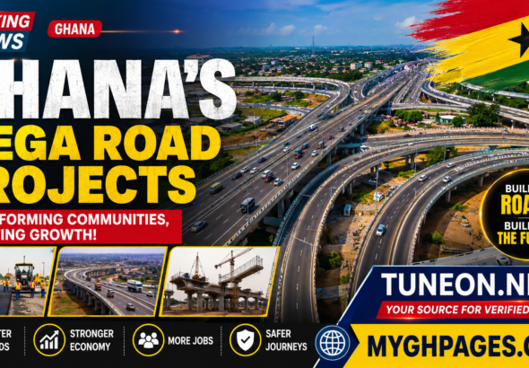 Major Road Projects in Ghana improving highways, interchanges, and transportation infrastructure in 2026 — tuneon.net — myghpages.com
