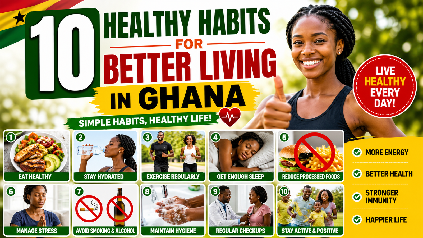 healthy habits for better living in Ghana healthy lifestyle fitness wellness