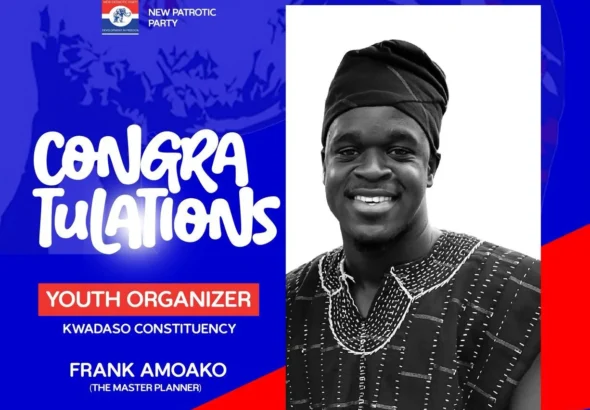 NPP Kwadaso Constituency Appoints Frank Amoako as Youth Organizer