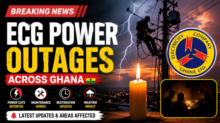 ECG power outages Ghana updates showing electricity interruptions and restoration efforts nationwide