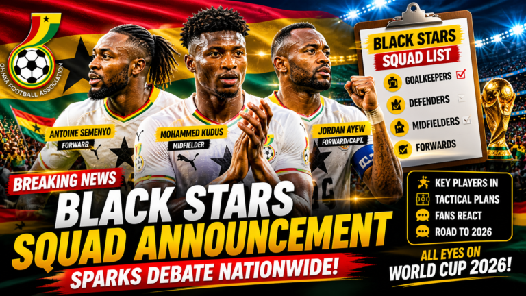 Black Stars squad announcement players Ghana football team update