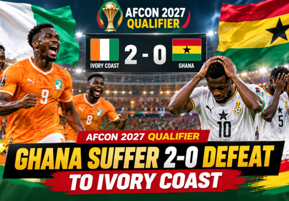 “Ghana Suffer 2-0 Defeat to Ivory Coast in AFCON 2027 Qualifier”