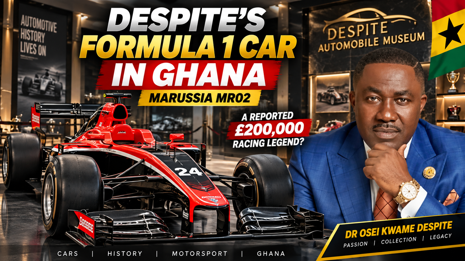 Marussia MR02 Formula 1 car in Ghana