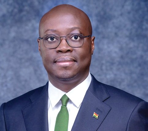 Portrait of Ghana's Finance Minister Dr Cassiel Ato Forson, published by Graphic Online in coverage of statutory fund payments.