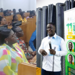 KNUST educator speaking at an artificial intelligence in education workshop; file photo illustrating higher-education AI teaching, not the participants in the RetAIn study.